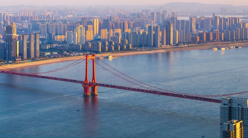 The Yingwuzhou Yangtze River Bridge is a bridge carrying the southern section of the Second Ring Road over the Yangtze River in Wuhan, Hubei Province, China.