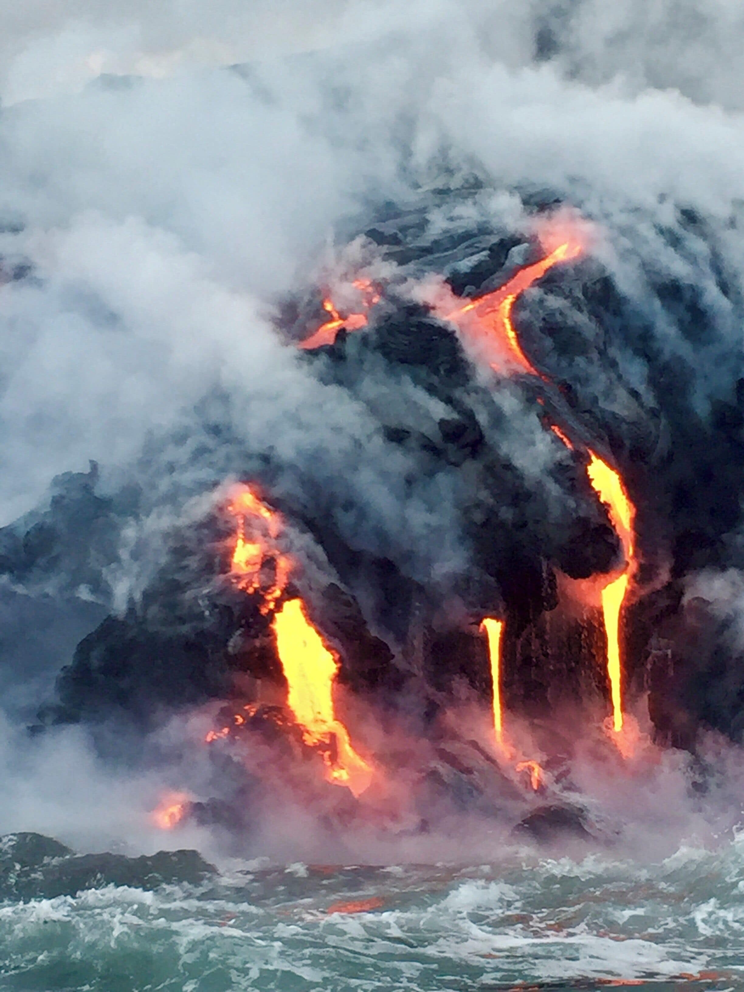One of the most incredible things we have ever felt or seen. Phenomenal boat tour out to see the lava with Lava Ocean Tours. Mother #Nature was certainly doing her thing. The smells, the sizzling sounds, it was an amazing adventure out to see Pele #Hawaii #BigIsland #Nature #Volcano #Kilauea