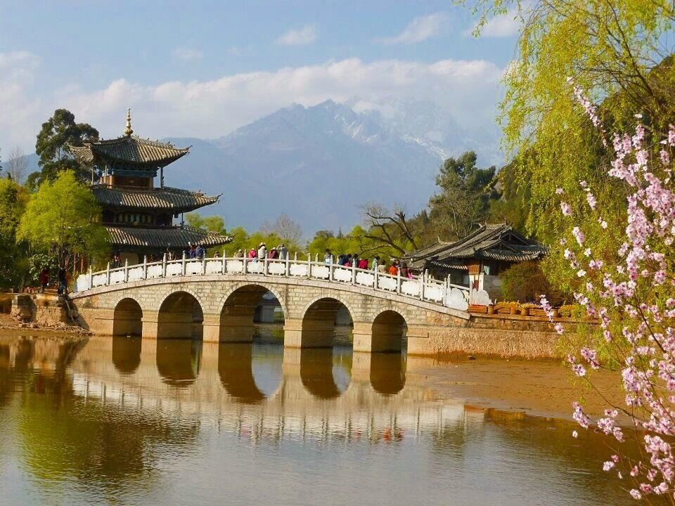 Built in 1737 during the Qing Dynasty, Black Dragon Pool is a very popular place to visit and a must see for travellers heading to China's Yunan Province.

It's reflective waters are incredibly peaceful and form a wonderful foreground to the views of the tallest mountains that lie in the background - Jade Snow Mountains.

This was one of my favourite spots I visited on one of my many trips to China - and I place I highly recommend visiting, especially in the Spring when the blossoms are out.

#China #Asia #YunanProvince #BlackDragonPool #StunningStructures #SpringFun #InStone #UrbanJungle #Parks
