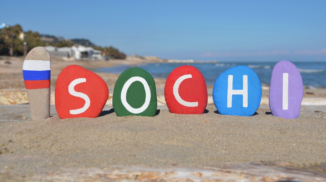 Sochi, Russia, souvenir on stones