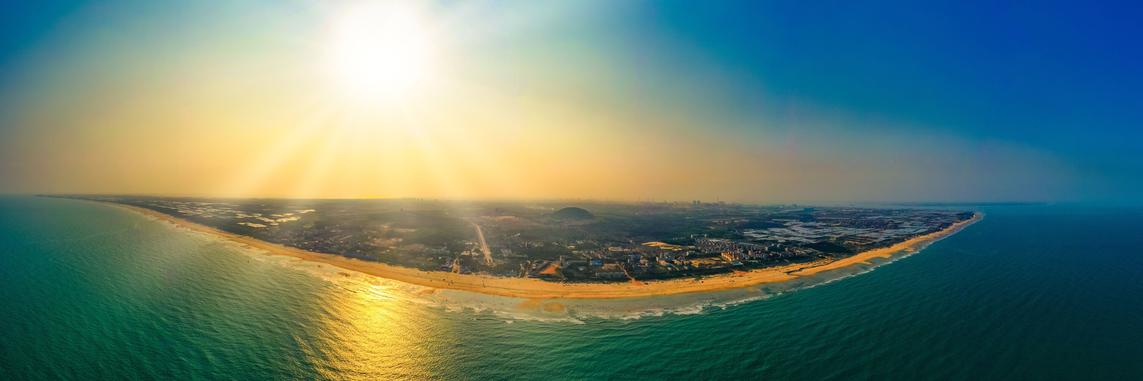 Panorama of Donghai Island, Zhanjiang, Guangdong Province, China