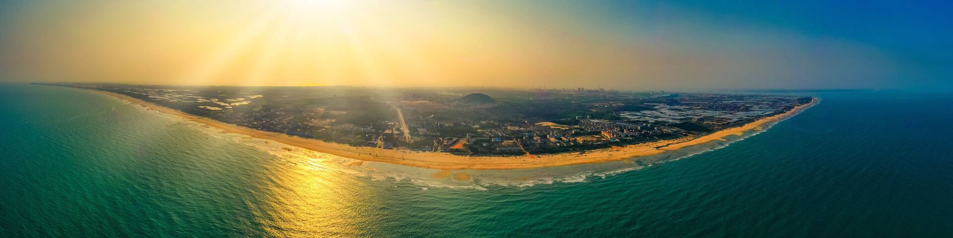 Panorama of Donghai Island, Zhanjiang, Guangdong Province, China