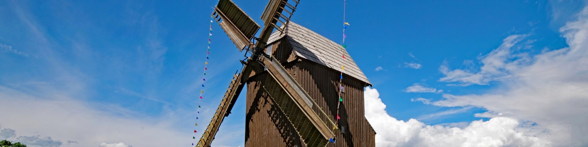 Alte Bockwindmühle Zwochau, Landkreis Nordsachsen, Sachsen, Deutschland