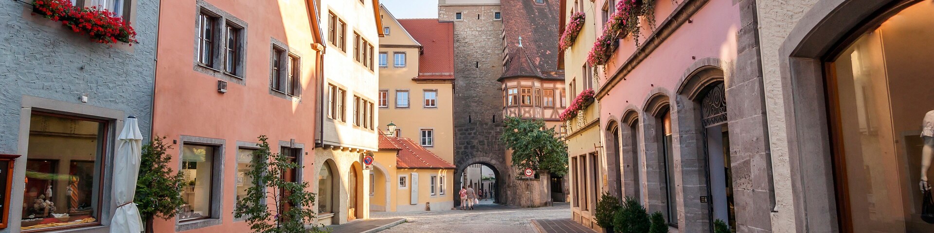 Town Rothenburg ob der Tauber, a town in the district of Ansbach