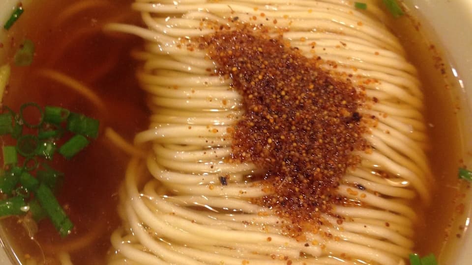 Noodle with shrimp eggs,recommeded by Bite of China!