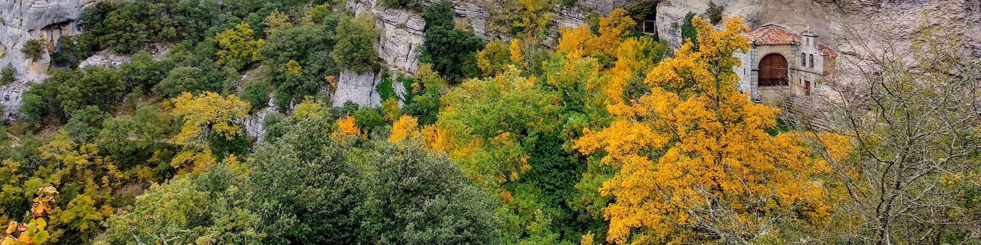 Chapel of San Bernabe in Ojo Guareña Natural Monument, Las Merindades, Burgos province, Castile Leon, Spain.