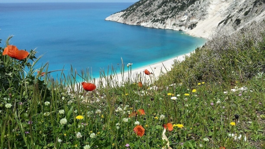 beautiful myrtos beach in Kefalonia, Greece