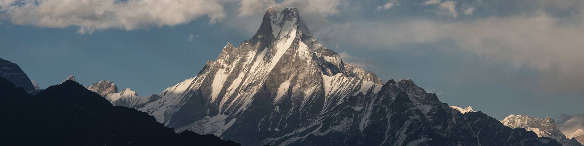 Mt. Machapuchare viewed from Dobato.
Annapurna region, Nepal
