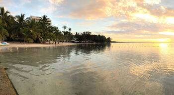 Beautiful Sunrise 360° panorama, Boca Chica, Santo Domingo, La Caleta, Caribbean sea, Dominican Republic. Panoramic view with Caribbean sea. Best Dominican landscape photos. Caribbean scenery