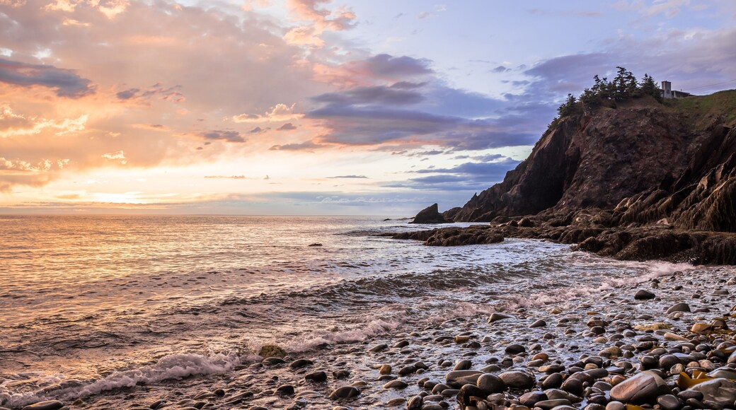 Sunset Over Smuggler's Cove. Clare, Nova Scotia, Canada