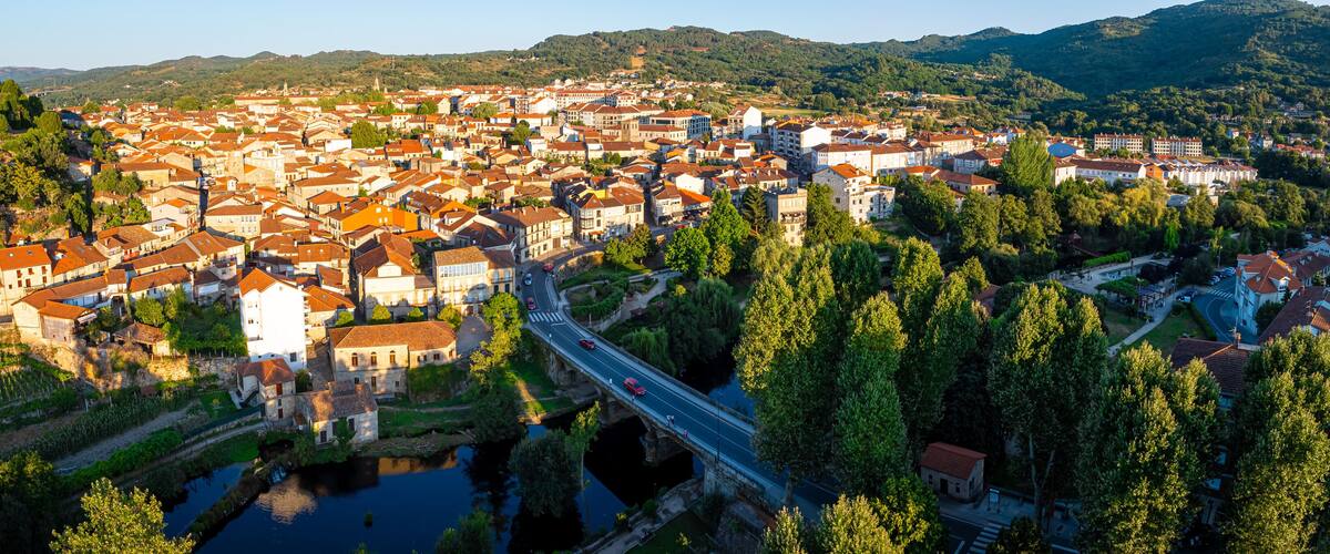 View of Allariz, a town and municipality in the province of Ourense, in the autonomous community of Galicia, Spain