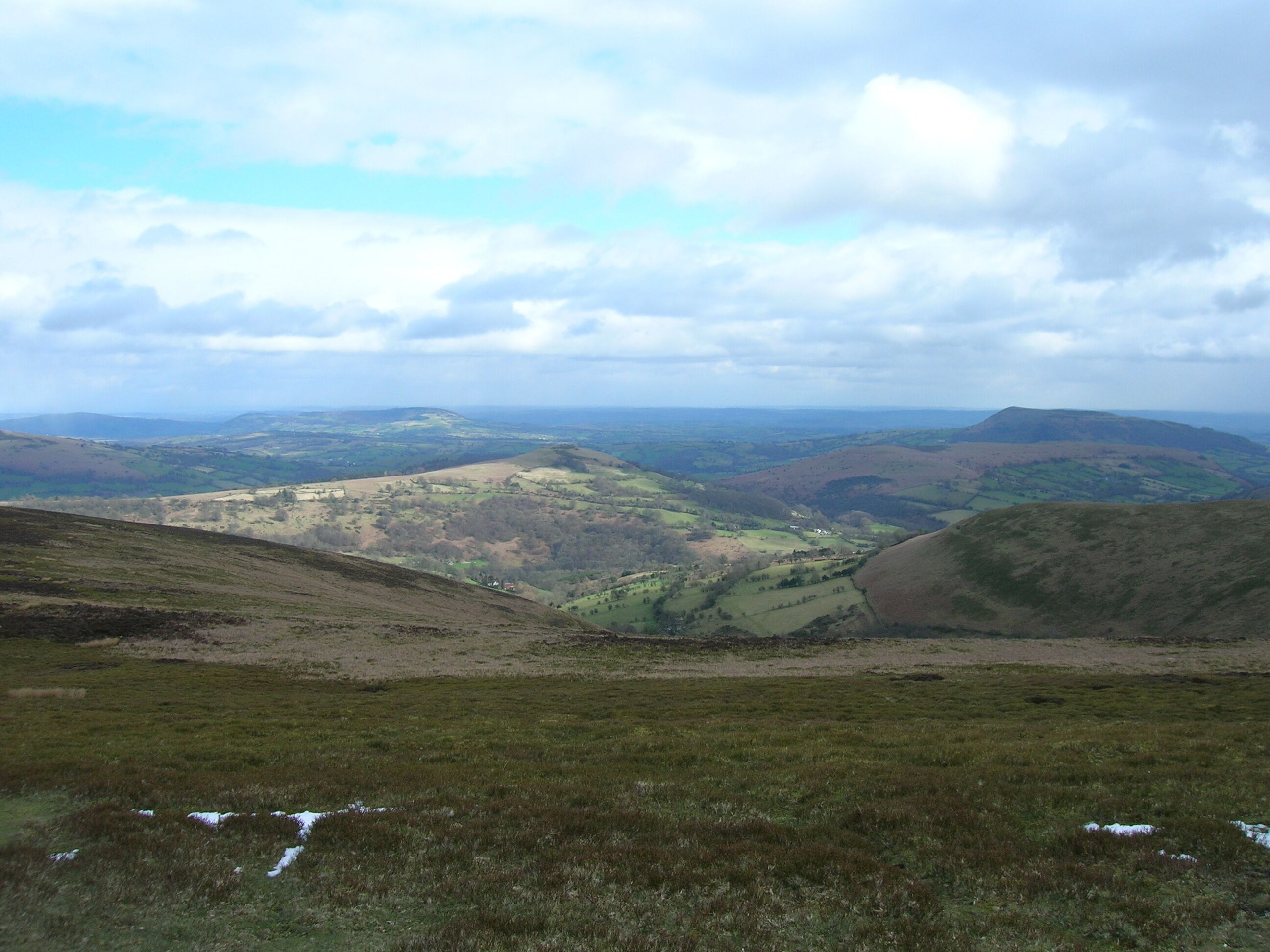 Gaer hill and the Skirrid from Crug Mawr