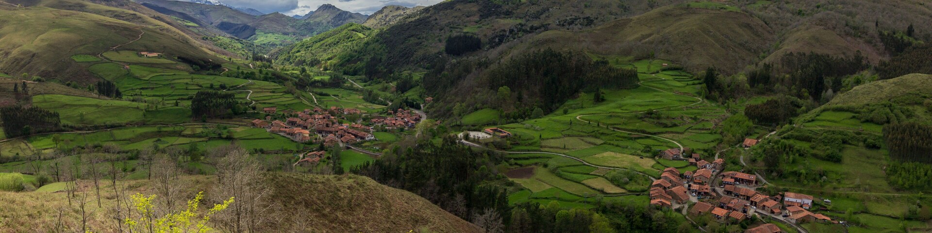 Viewpoint of asomada del ribero in Cantabria (Spain)