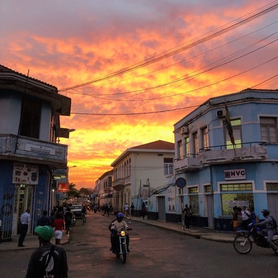 A pretty sunset in São Tomé.