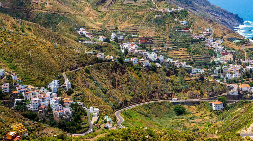 beautiful view of the Taganana village in Anaga mountains, Tenerife, Canary Islands,Spain-Panorama