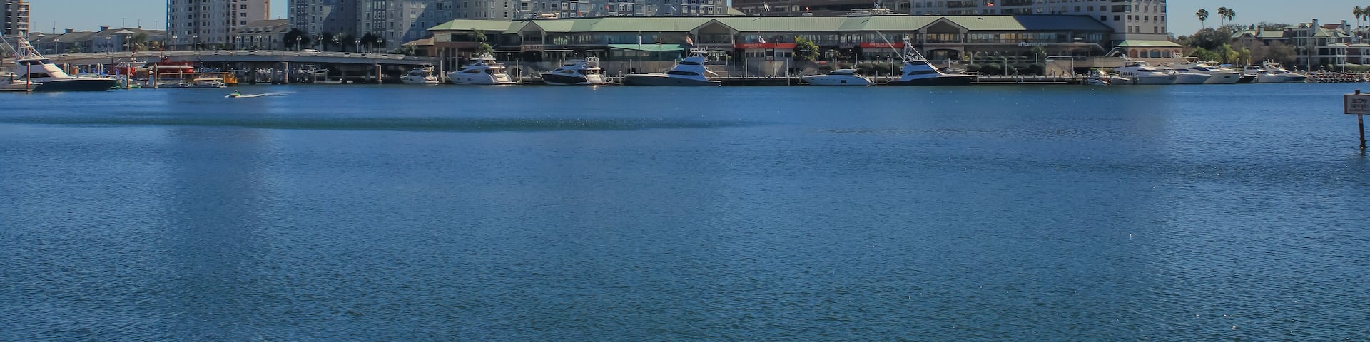 View of Davis Island where many tourists from around the US come to see Tampa, Florida.