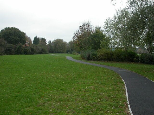 Stanley Green, recreation ground Tatnam Farm Recreation Ground, off Stanley Green Road; Poole Town FC ground behind the bushes to the right.
