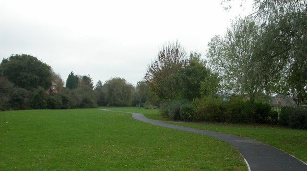 Stanley Green, recreation ground Tatnam Farm Recreation Ground, off Stanley Green Road; Poole Town FC ground behind the bushes to the right.