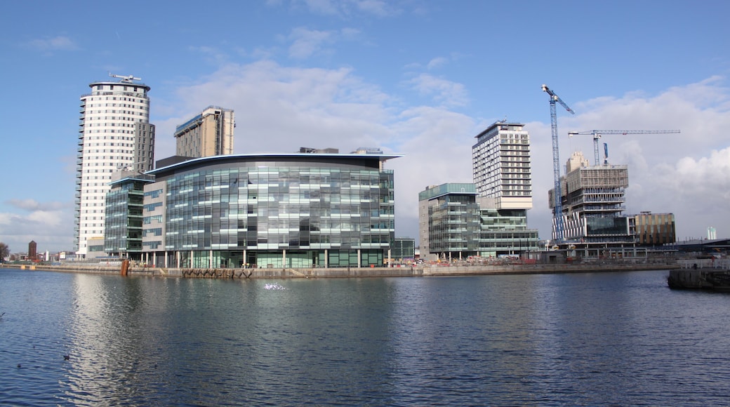 MediaCity:UK under construction in Salford Quays, Greater Manchester