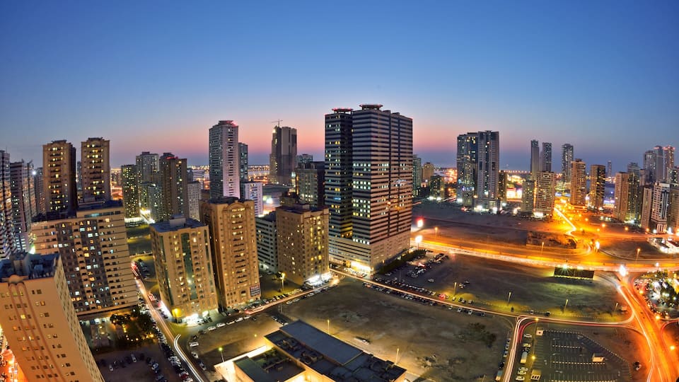 Night view of Sharjah, UAE
