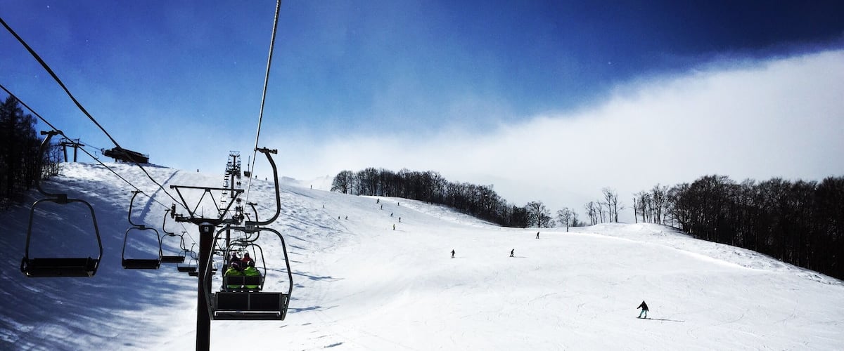 Skiing in January. We had lessons at the Evergreen ski school. #Japan #snow #skiing