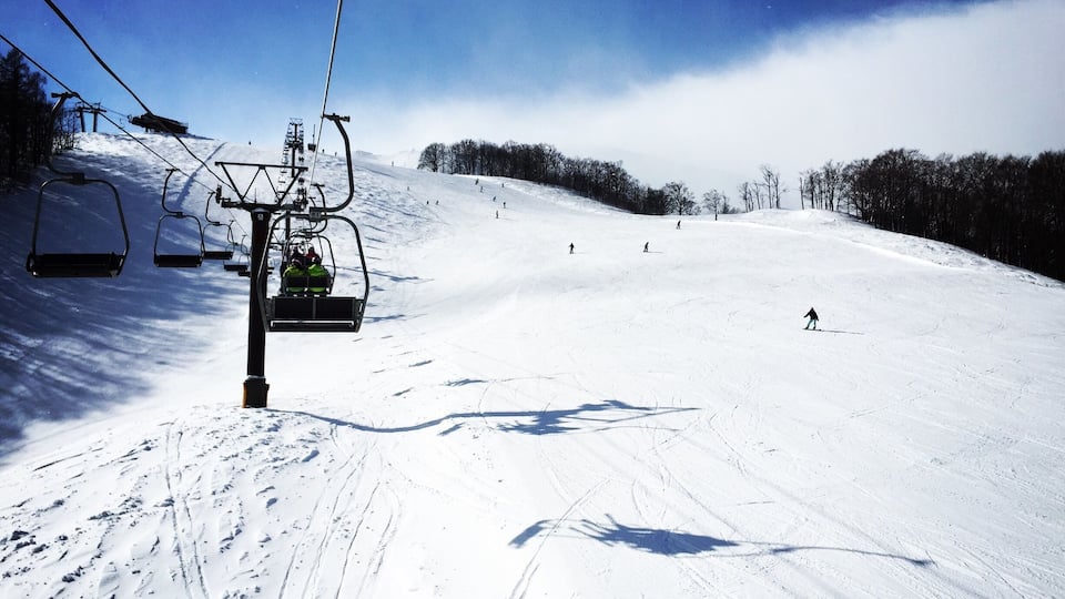 Skiing in January. We had lessons at the Evergreen ski school. #Japan #snow #skiing