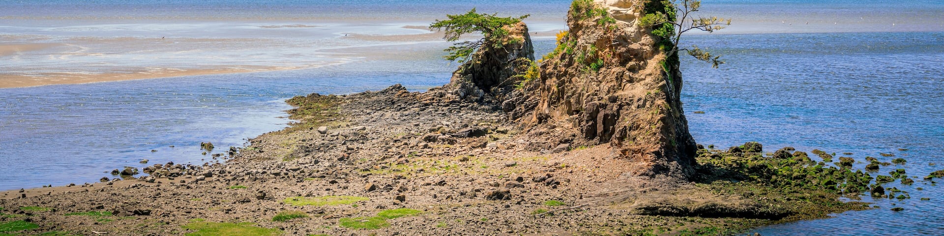 Siletz Bay Vista Point in Lincoln City, Oregon, offers a great panoramic view of Siletz Bay and its surrounding natural beauty of the west coast.