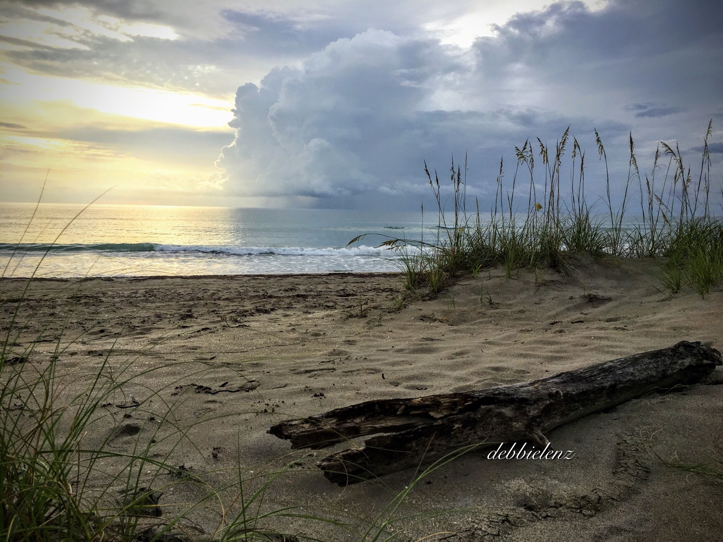 Even on a rainy day, the beach is a lovely place to be 