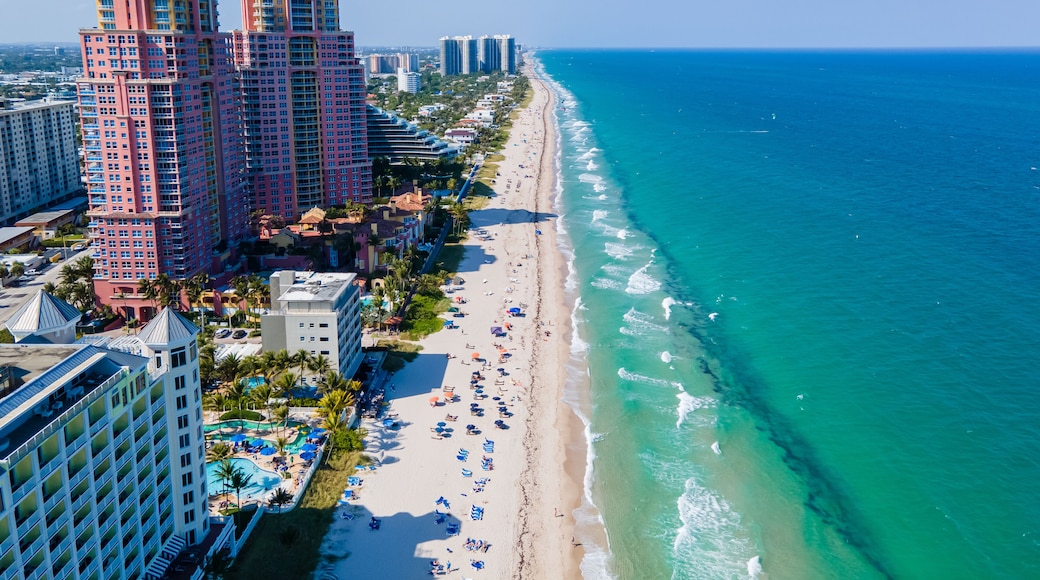 Beautiful aerial view of Central Beach in Fort Lauderdale