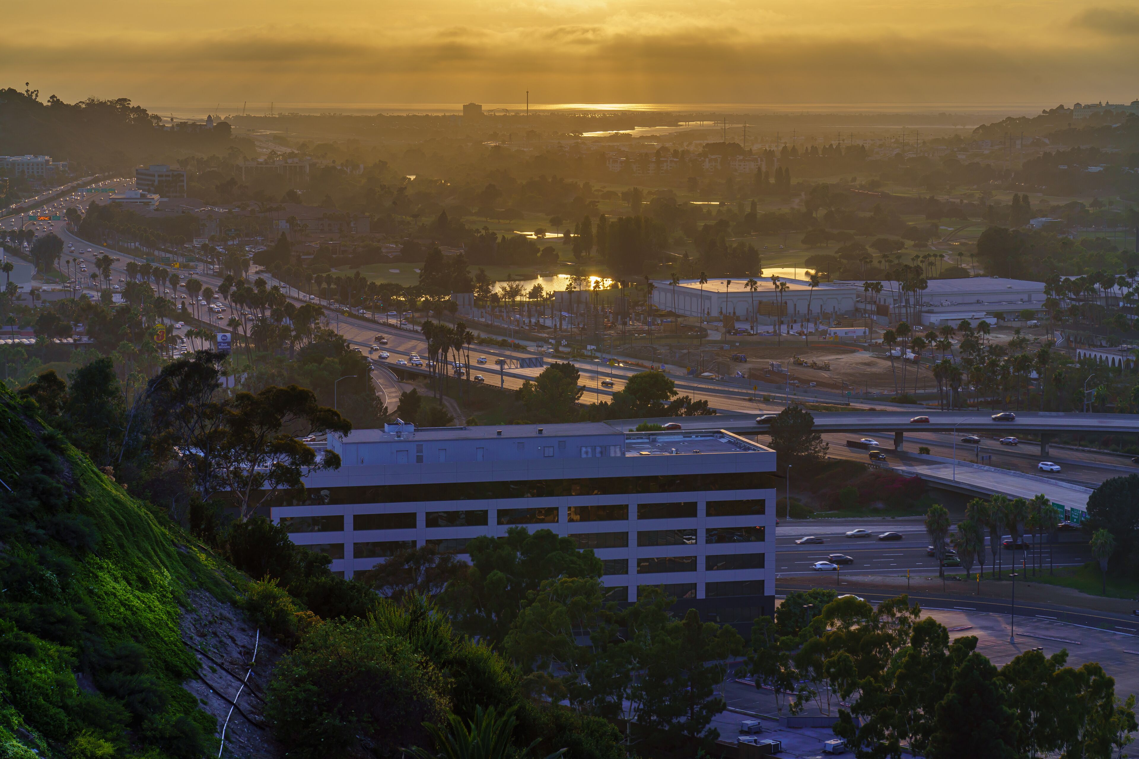 Hazy Sunset in University Heights, San Diego