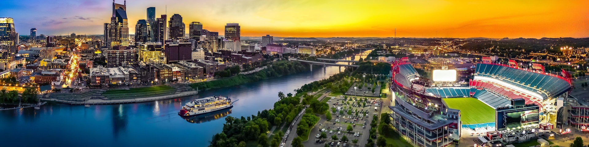 Nashville Skyline with stadium