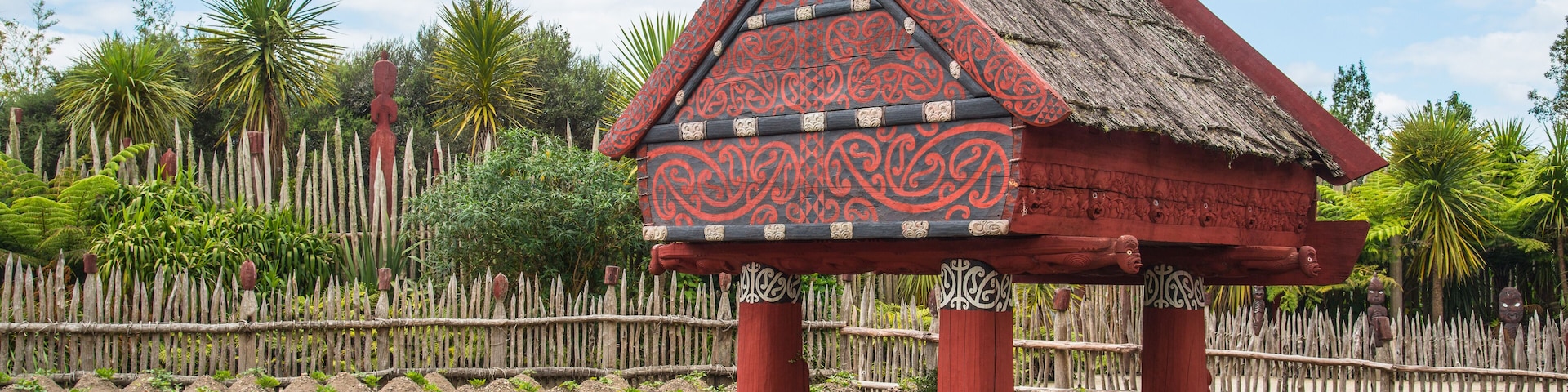 Te Parapara the traditional Maori garden in Hamilton gardens an iconic garden in Hamilton, New Zealand.