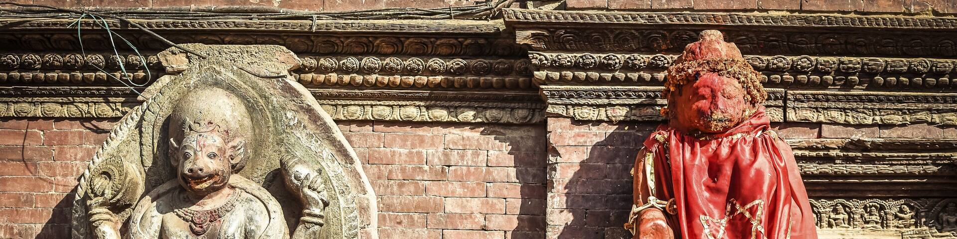 Hindu Deities, Statues, Temples, Durbar Square, Patan, Kathmandu Valley, Himalayan Region, Nepal, Asia