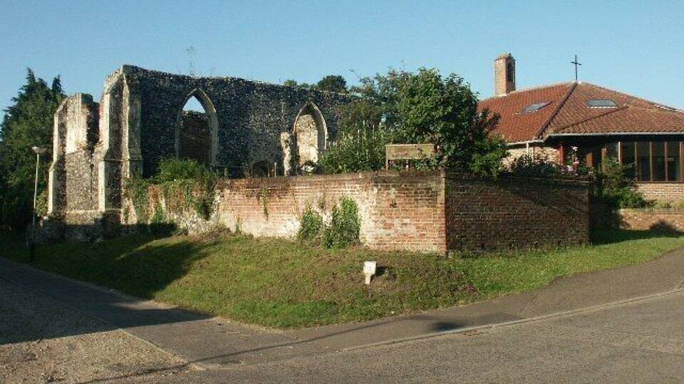 St Michael's Church, Bowthorpe. Now ruined, with a new Worship Centre adjacent.