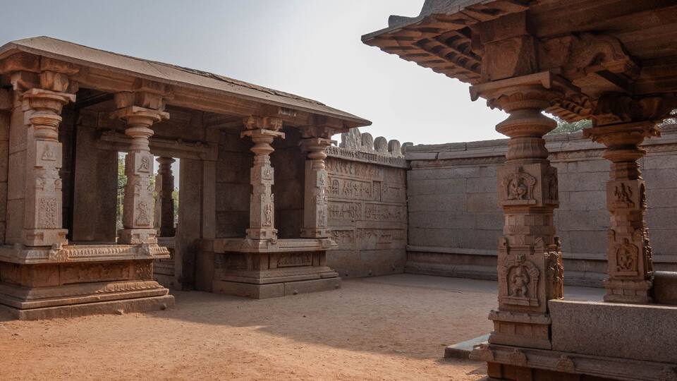Hazara Rama Temple is the personal temple of the royal family. Hampi. India.