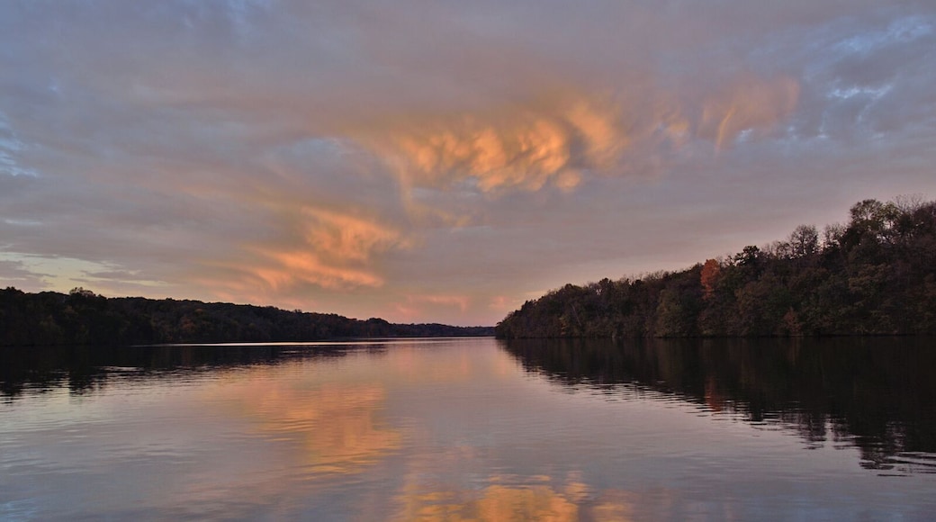 An interesting sunrise scene on Lake Galena. The cloud formations reflected perfectly on the lake.