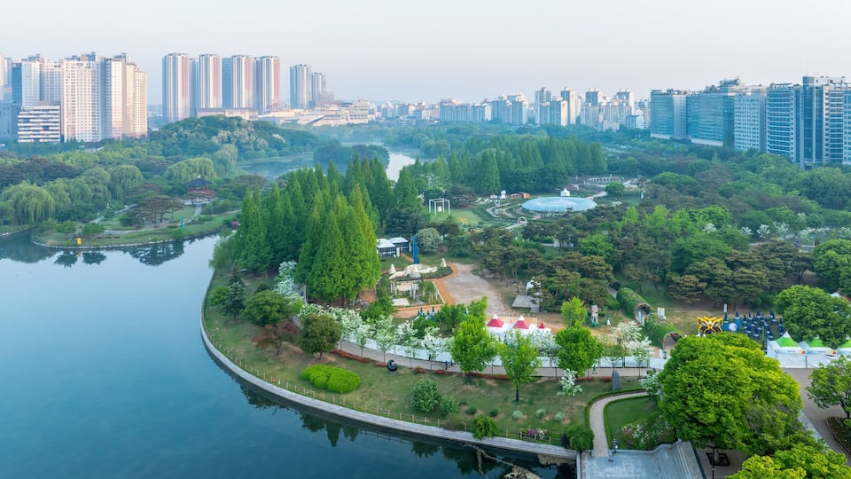 호수,산책로,공원,아파트,일산호수공원,장항동,일산,고양시,경기도