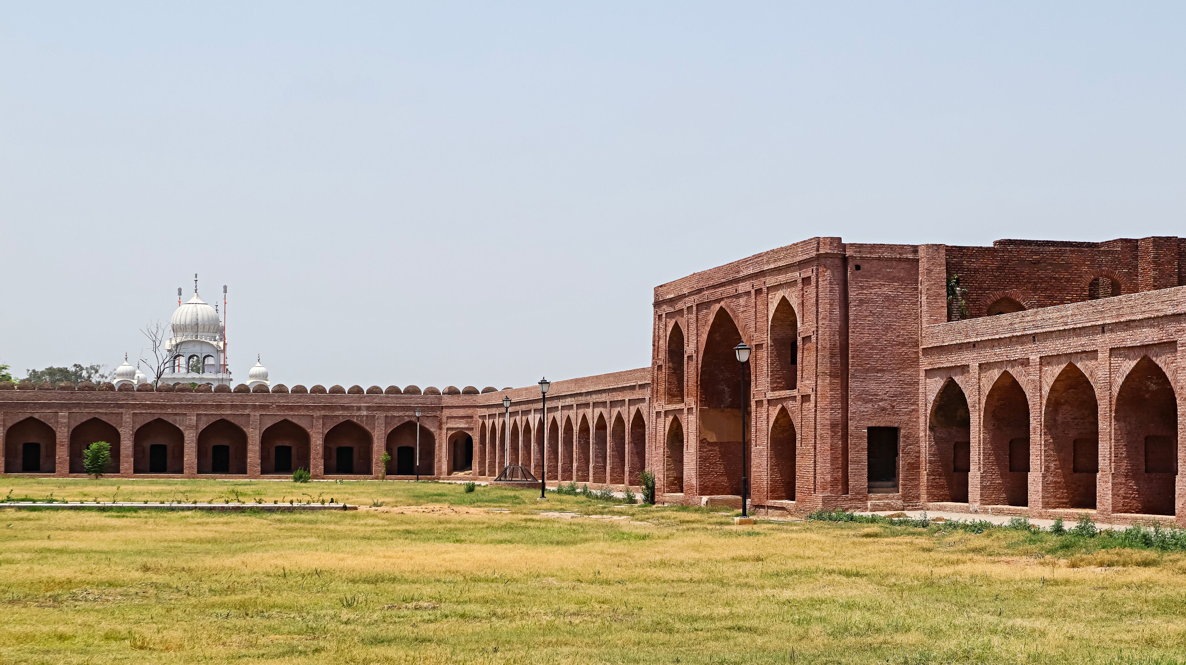 View of the north entrance gate of Sarai of Lashkeri Khan, Ludhiana, Punjab, India.