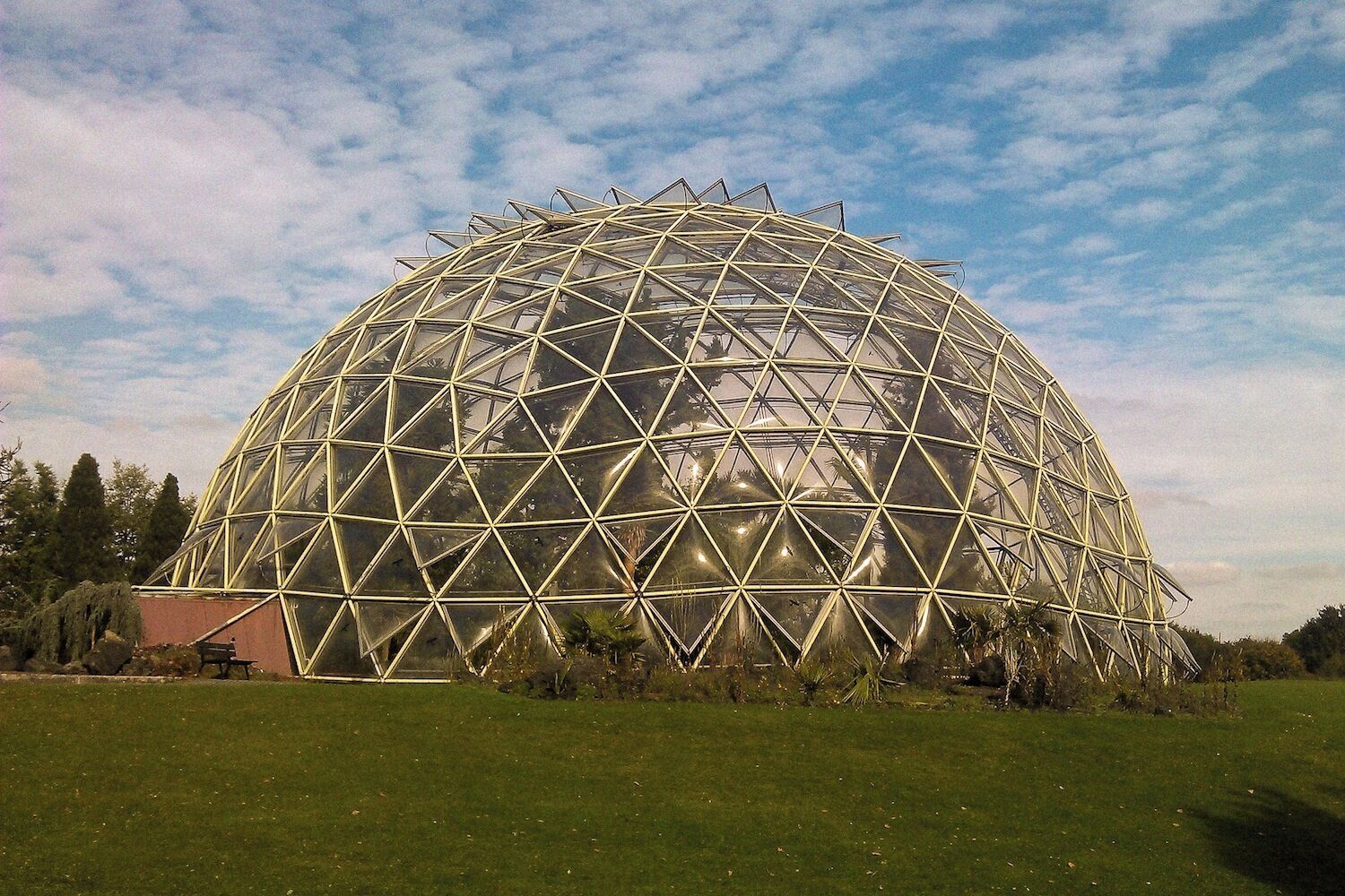 Kuppelgewächshaus aus Süden, Botanischer Garten (Düsseldorf)