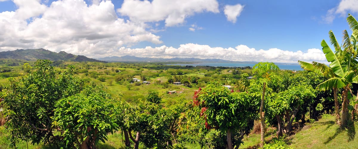 Panorama of the Fijian West Coast.