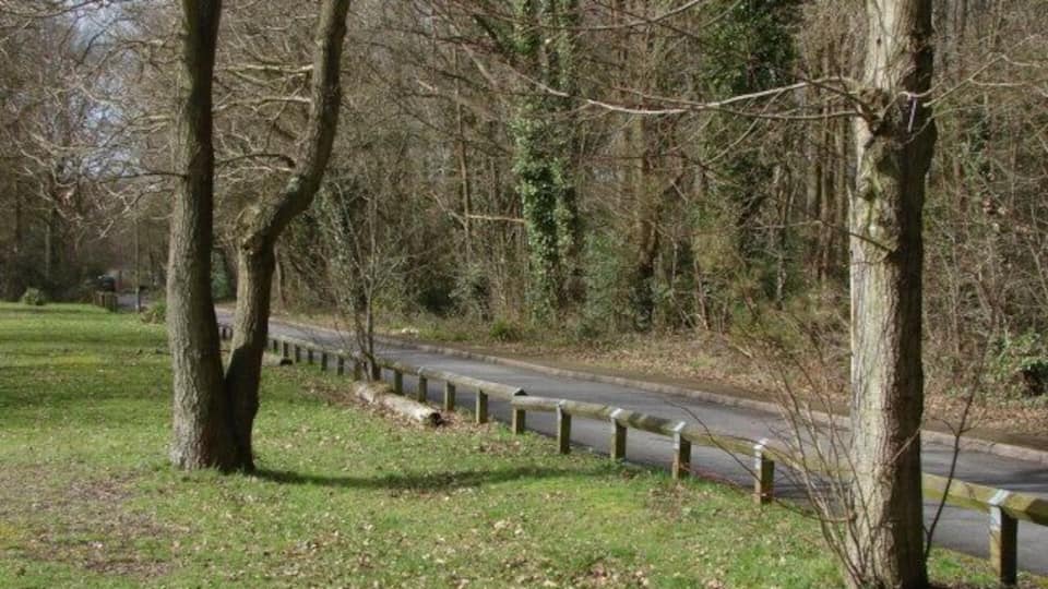 St Johns Lye View from the recreation ground of St Johns Lye(AKA Festival Path) which runs parallel to the Basingstoke Canal