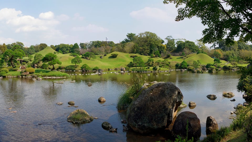 Gardens in Kumamoto, Honshu Island, Japan