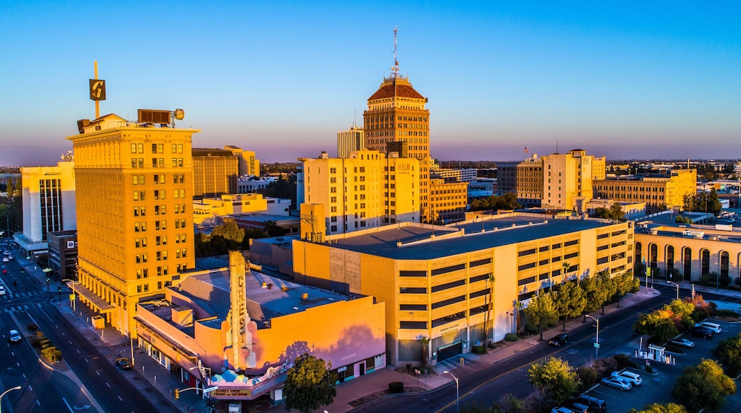 Aerial, Historic Downtown Fresno, California