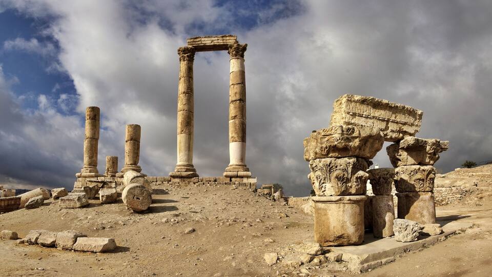 The Citadel in Amman in Jordan.