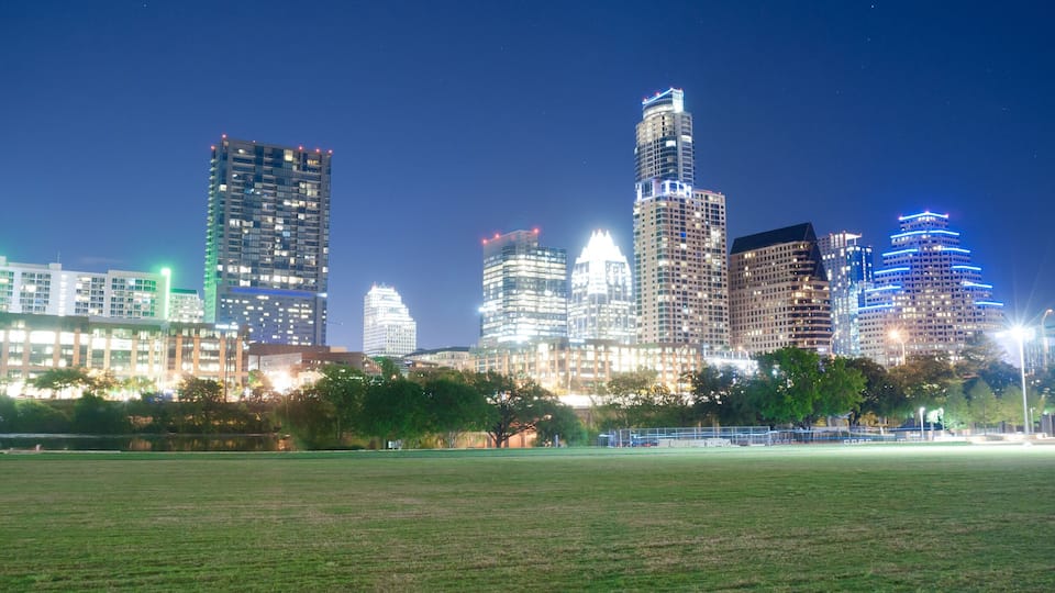 Downtown Austin Texas Skyline View Zilker Metropolitan Park