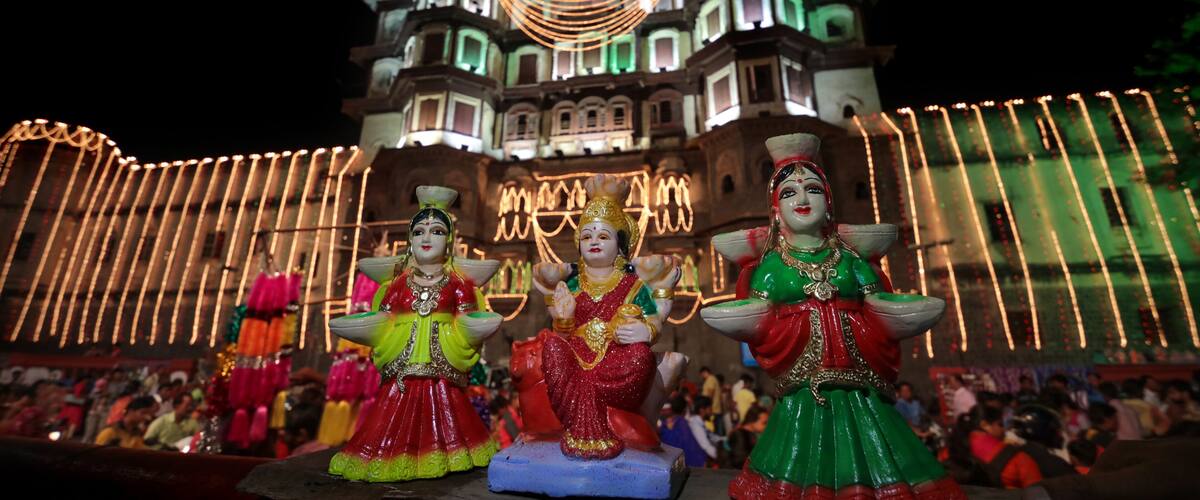 Rajwada palace in Indore, Madhya Pradesh, India