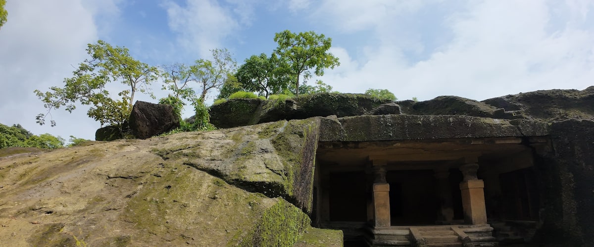 Exploring The Ancient Rock-Cut Caves Of Kanheri in monsoon , Mumbai, Maharashtra, India
