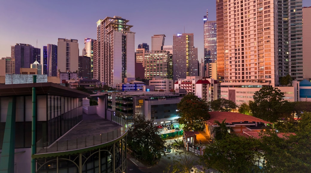 Makati, Philippines - Stunning twilight aerial view of Makati City skyline as seen from Legazpi village..