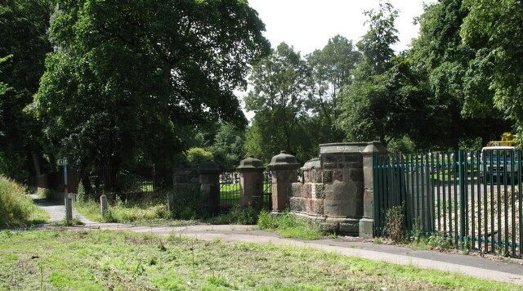 Rycroft Cemetery - Rear Gates Sadly most of the perimeter stone wall has been replaced by a metal fence.