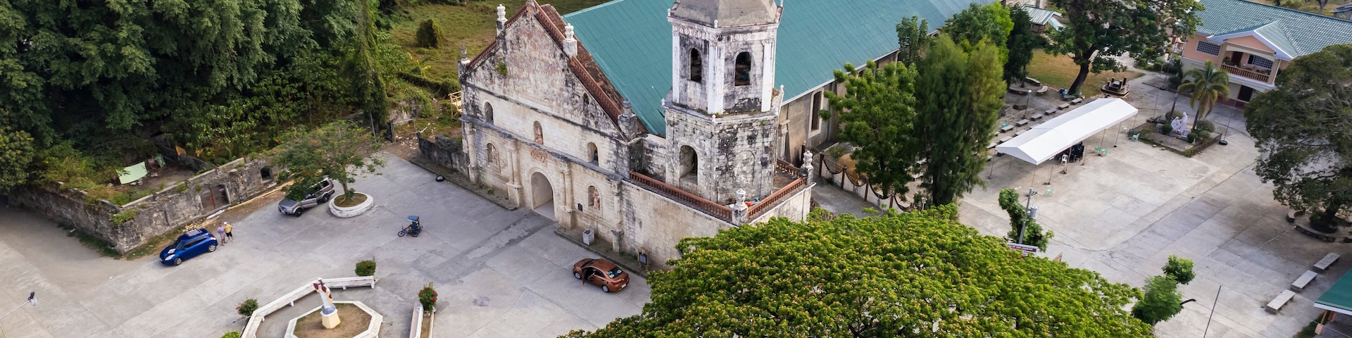 San Joaquin, Iloilo, Philippines - Aerial of San Joaquin Parish Church.